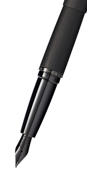ATX® Brushed Black Stainless Steel Fine Nib Fountain Pen